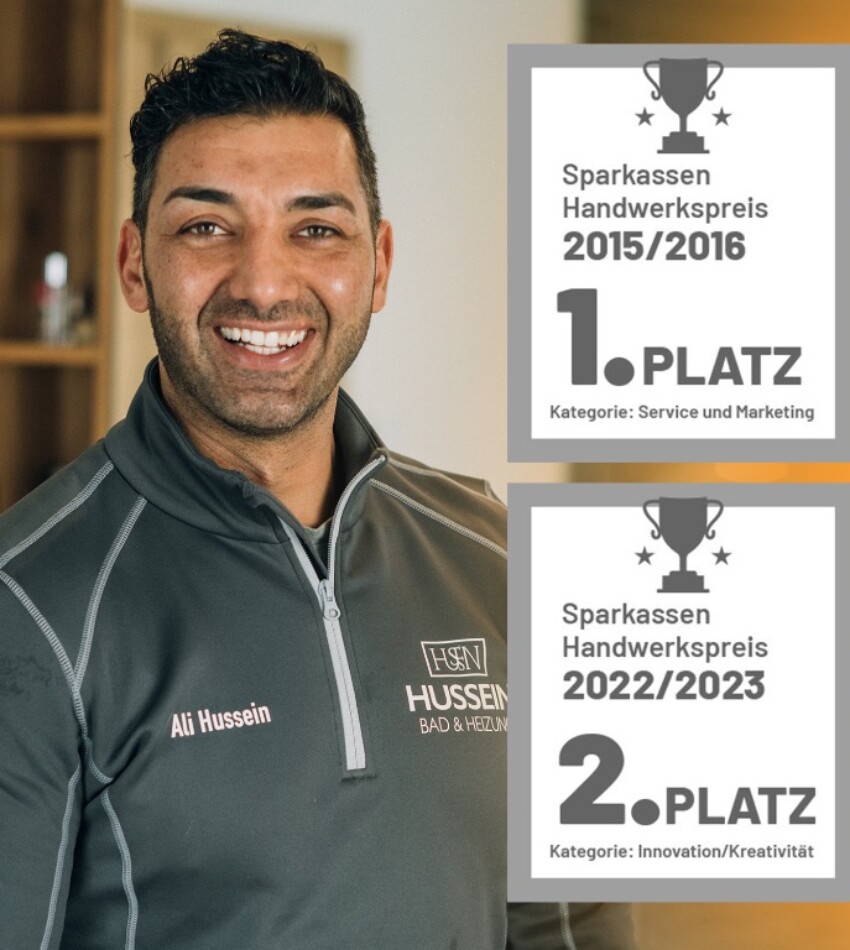 Ali Hussein der beste Fachmann für die Branche SHK in Deutschland - Sanitär - Heizung und Klima - Jahrelange Erfahung in professioneller Sanierung und Renovierung von Bädern